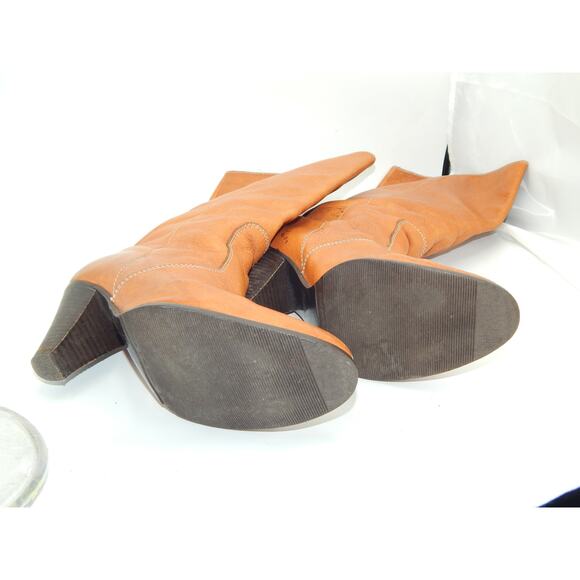 Vintgage Davos Gommas Leather CowBoy Boots Size 8 Pull on - Picture 8 of 9